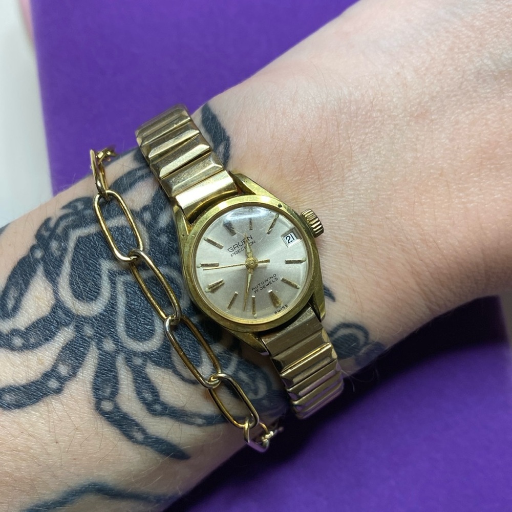 💛 Vintage Gold Filled Gruen Autowind Watch